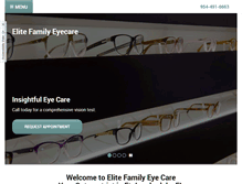Tablet Screenshot of elitefamilyeyecare.com
